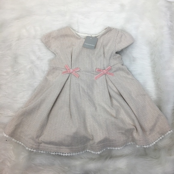 NWT Tahari Tan Tweed Dress - 4T - Picture 2 of 6